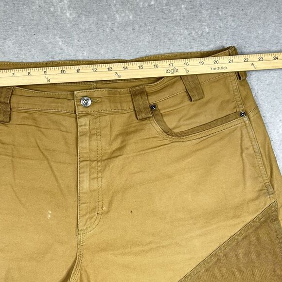 Duluth Trading Shorts Men’s 44 Flex Fire Hose Hybrid Reinforced Brown Khaki Work - Picture 5 of 10